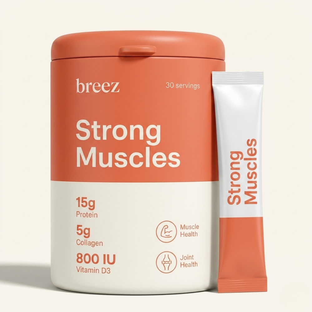 Strong Muscles canister and stick pack